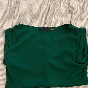 Emerald Green Alice & Olivia Small Silk Top
